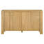 Buffet avec rangement, buffet en bois rétro à 4 portes avec finition vieillie et tablettes réglables pour la salle à manger, la cuisine et le salon (naturel)