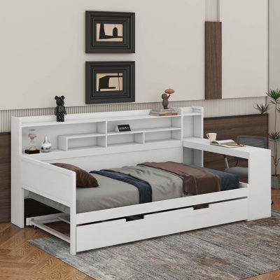 Daybed with Trundle and Study Desk