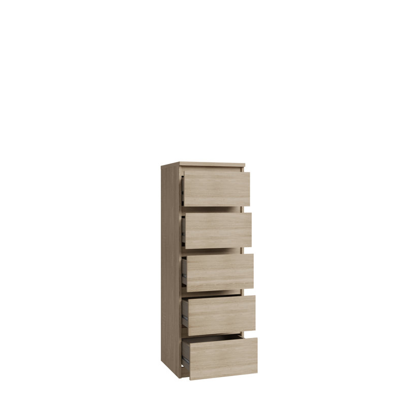 Priyaka 5 - Drawer Rectangle Accent Chest, Beige