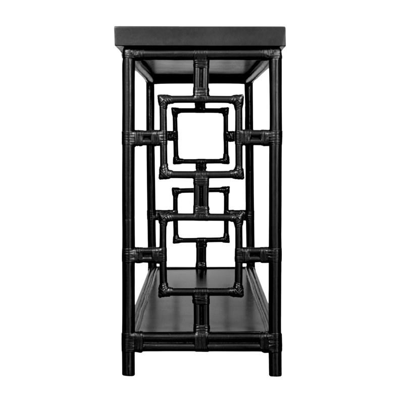 Sobe 60'' W Console Table, Black