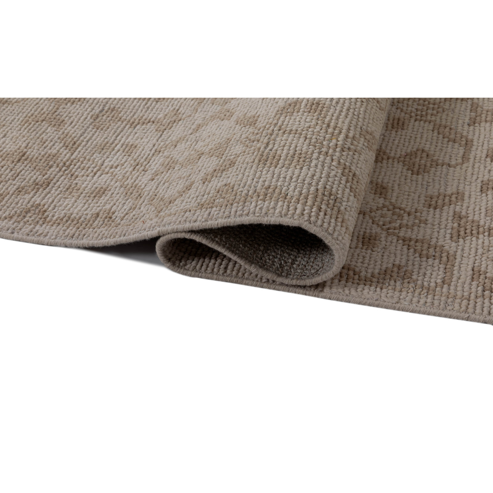 Villa Hand Knotted Wool Indoor Rug, Ivory, 2'6x8'
