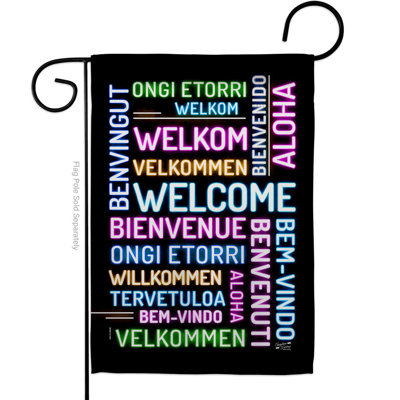 Drapeau de jardin en polyester 18 x 13 pi Best Home Sweet Home Expression