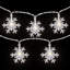 Guirlande 10 lumières de Noël flocon de neige à DEL 10 fils 4,25 pi
