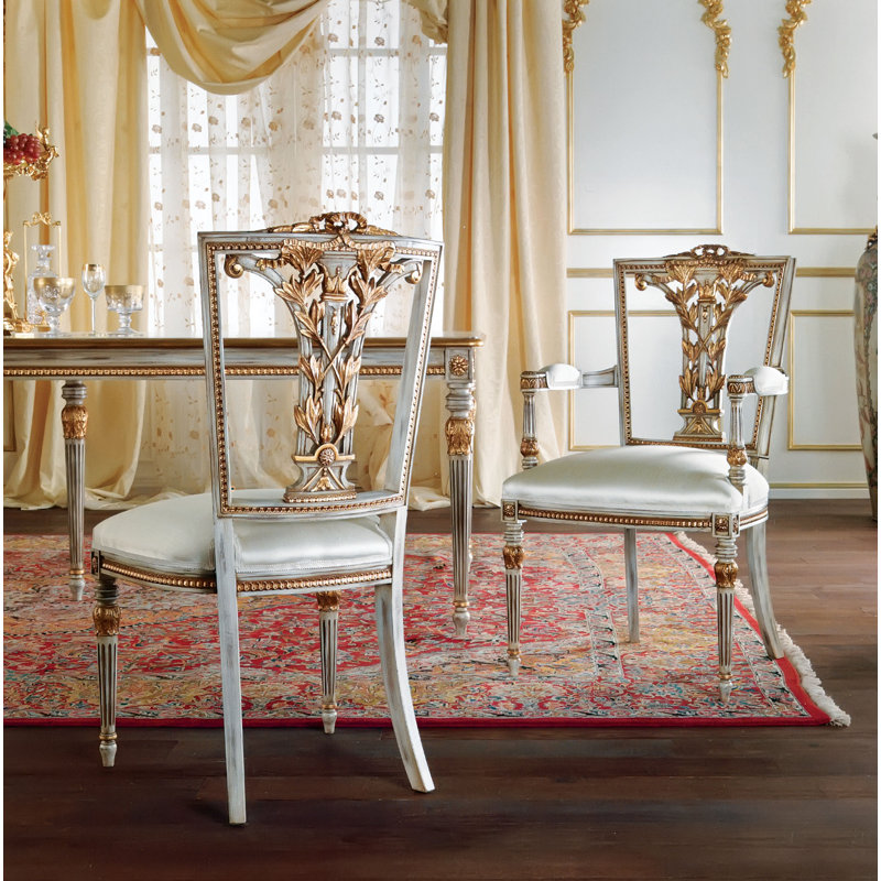 Solid Wood Side Chair in Gray