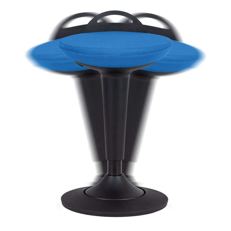 Adjustable-Height Padded Wobble Stool, Brilliant Blue