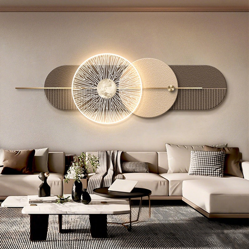 Peinture décorative abstraite tridimensionnelle en grès 70,87 ", H 23,62 po x l 70,87 po x P 0,98 po