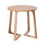 Table de bout ronde de 24 po, canapé de style Mid-Century moderne en bois massif avec pieds en forme de V, petite table basse pour petit salon, table de chevet pour chambre à coucher