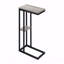 Table d'appoint, en forme de C, bout, côté, collation, stratifié, métal, contemporain, moderne-475388411-475388388