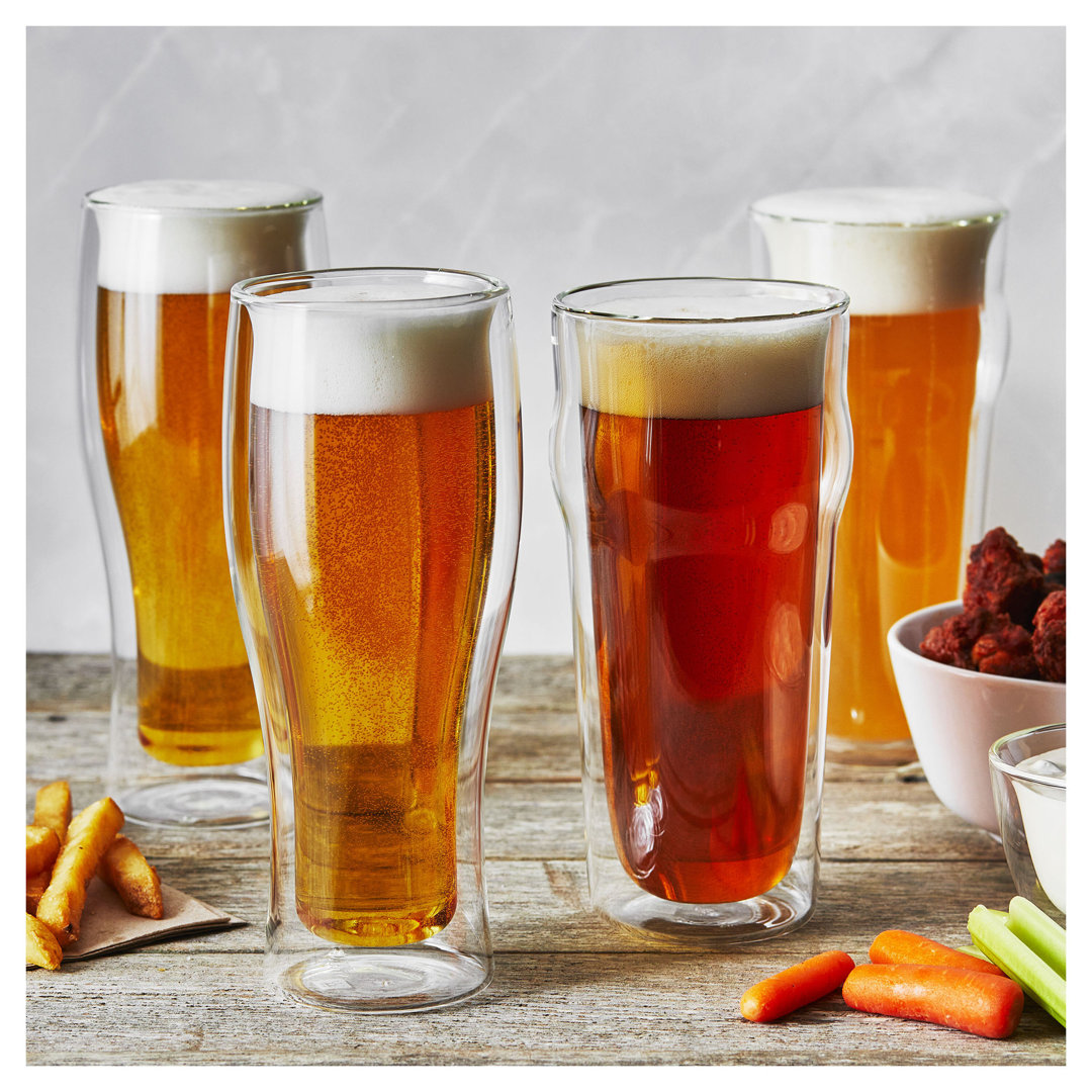 ZWILLING Sorrento 4-Piece Double-Wall Pint & Pilsner Glass Set ZWILLING J.A. Henckels