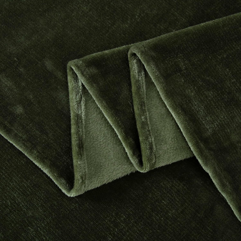 Soft Fleece Sheet Set, Olive, King Sheet Set with 2 Pillowcases
