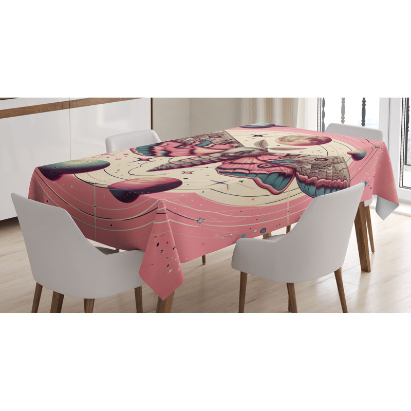 Dzhenka Rectangle No Pattern Microfiber Tablecloth, 90" Rectangle