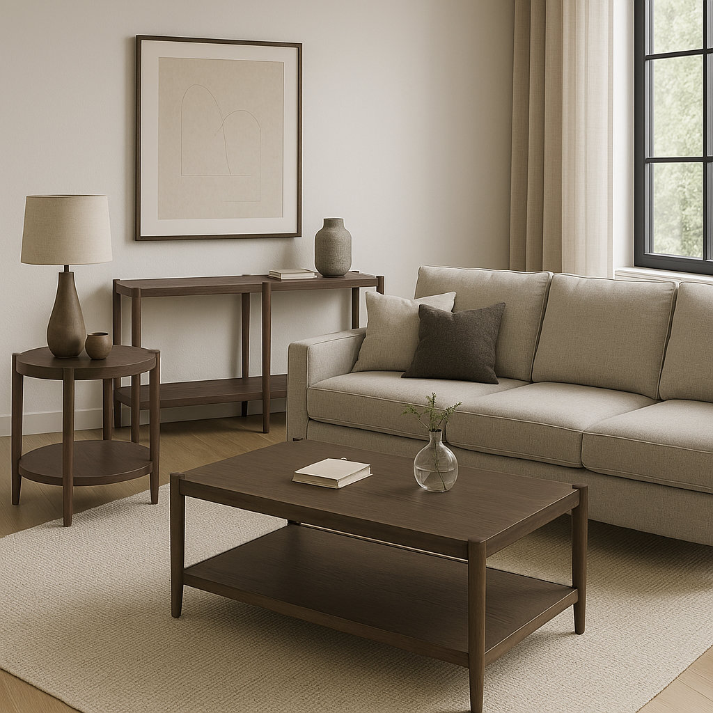 Reece 48" Rectangular Coffee Table, Walnut