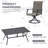 Bijender 6 - Person Steel Patio Dining Set Umbrella Hole Included Rectangular Table