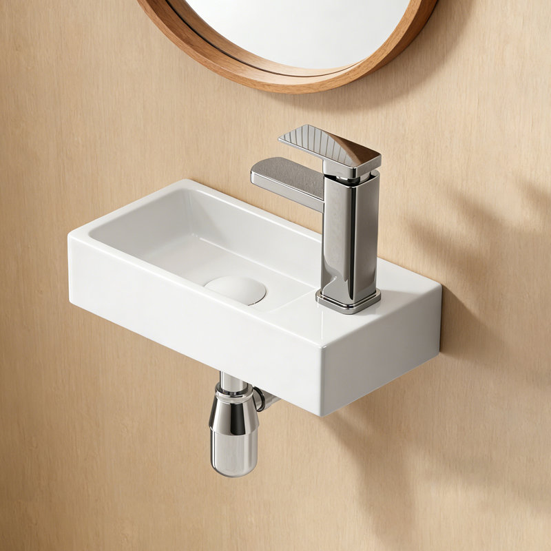14" Bathroom Vessel Sink With Faucet, Drain Assembly