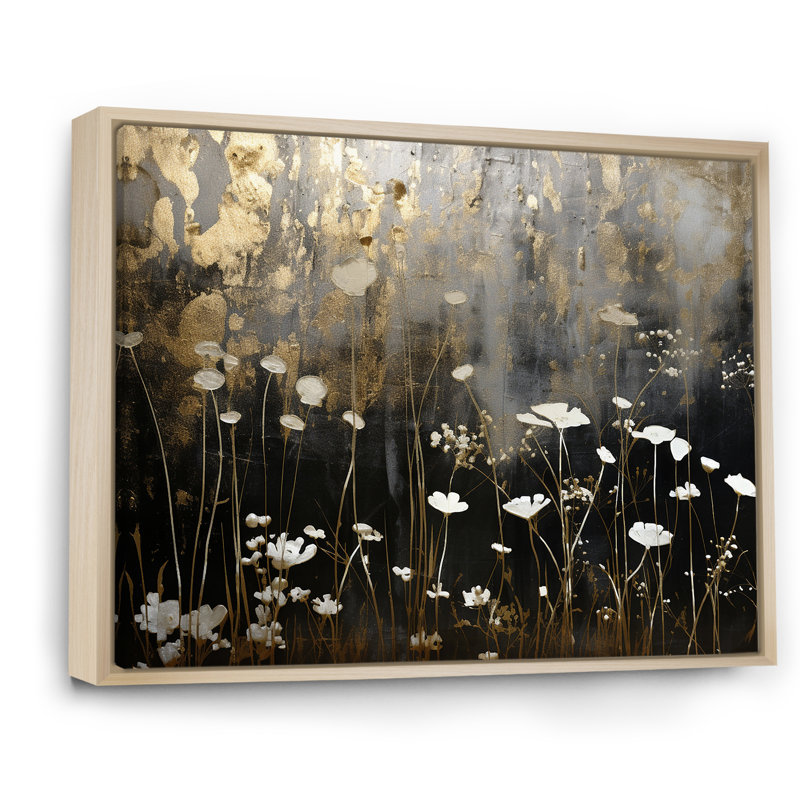 Gilded Garden Blooming Meadows III - impression, H 12 po x l 20 po x P 1,5 po, Cadre naturel flottant