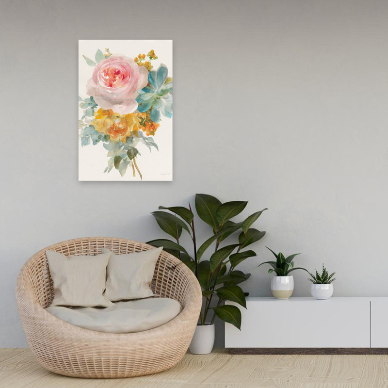 Crop art aqua et jardin bleu II, H 24 po x l 16 po
