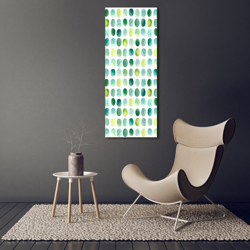 Green Dots - Wrapped Canvas Print