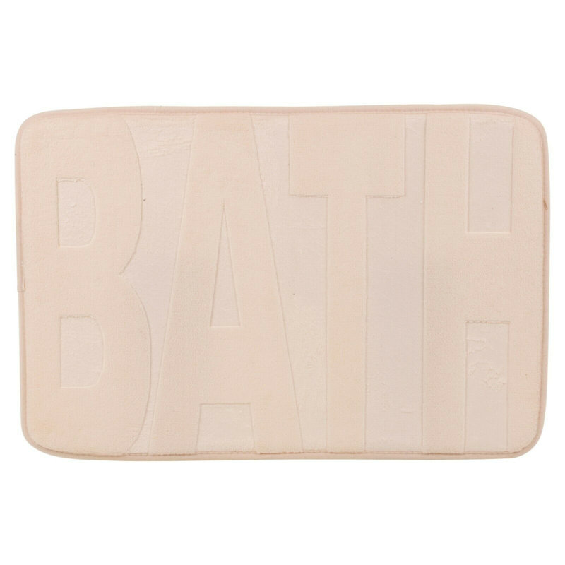 Non-Slip Bath Rug, Cream