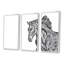 Portrait d'un cheval - ensemble d'art mural sur toile traditionnel encadré de 3-498170736-498170740