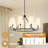 10-Light Modern Classic/Traditional Wagon Wheel Chandelier for Dining Room