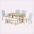 Tymur 6 - Person Extendable Trestle Dining Set-1055293487