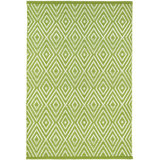 Diamond Sprout/White Handwoven Indoor/Outdoor Rug