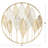 Metal Metallic Leaf Gold Wall Decor with Circular Frame and Silver Accents