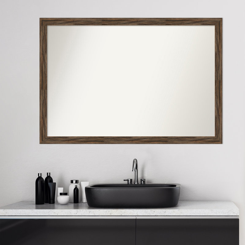 Miroir mural de salle de bain Regis Barnwood, 26,5 po x 38,5 po