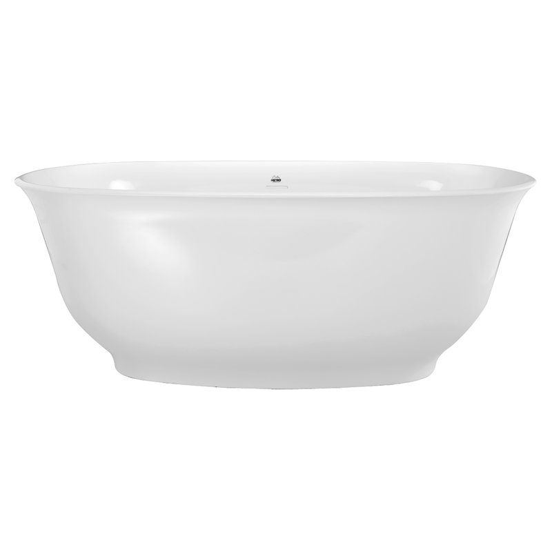 Liberty 63'' L Freestanding Soaking Bathtub, Glossy White