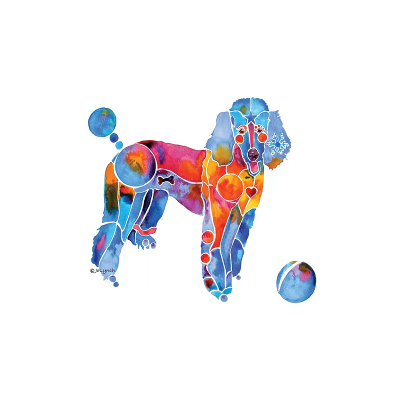 French Poodle Dog by Jo Lynch - Wrapped Canvas Gallery-Wrapped Canvas Giclée, 66.04 cm H x 45.72 cm W