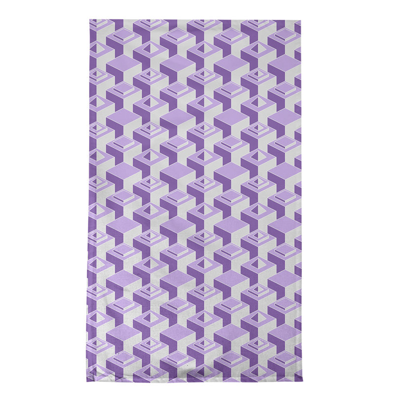 Patricia Geoffrey Tea Towel Kitchen Towel, Light Blue/Purple, Cotton Twill