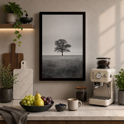 Solitary Tree Scandinavian - Wrapped Canvas