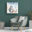 «Seasonal Penguin Presents», peinture sur toile encadrée-602861263