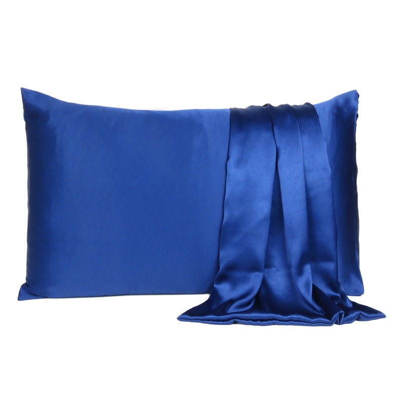 Taies d'oreiller en satin, Standard, Bleu marine