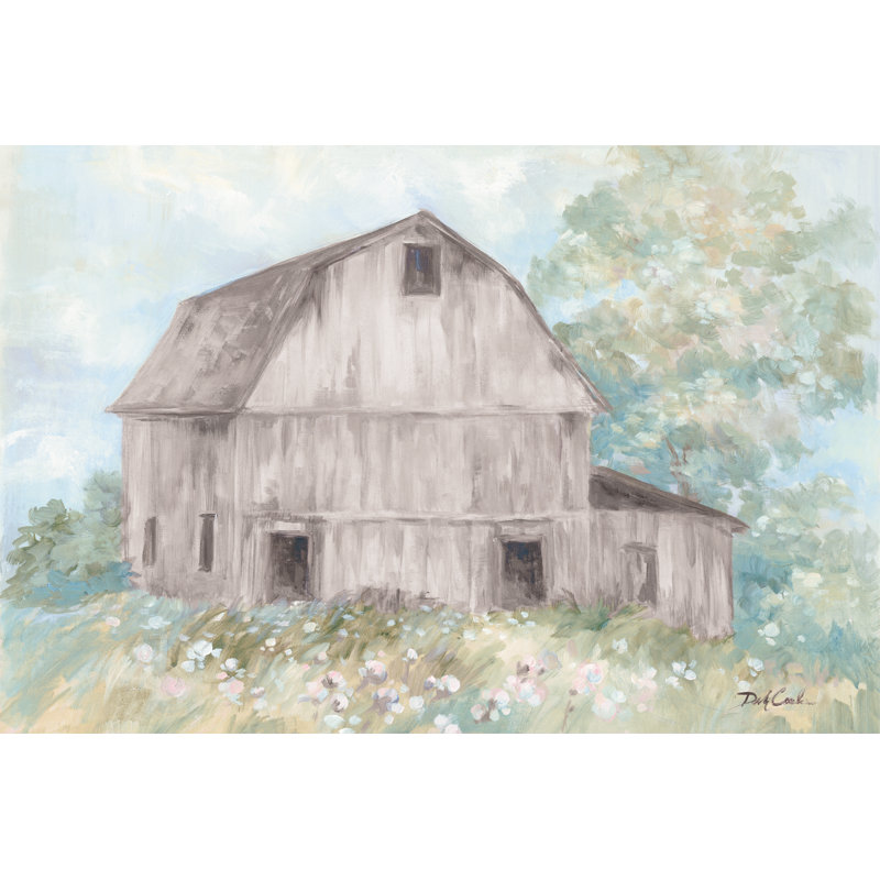 Belle journée à la ferme - Peinture, H 32 po x l 48 po, Maple Single Picture Framed, Yes