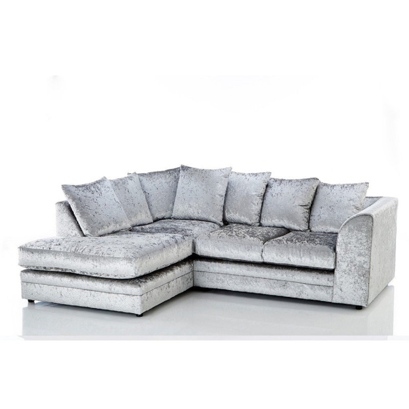 Temple 5 Seater Velvet Corner Sofa , Left Hand Facing
