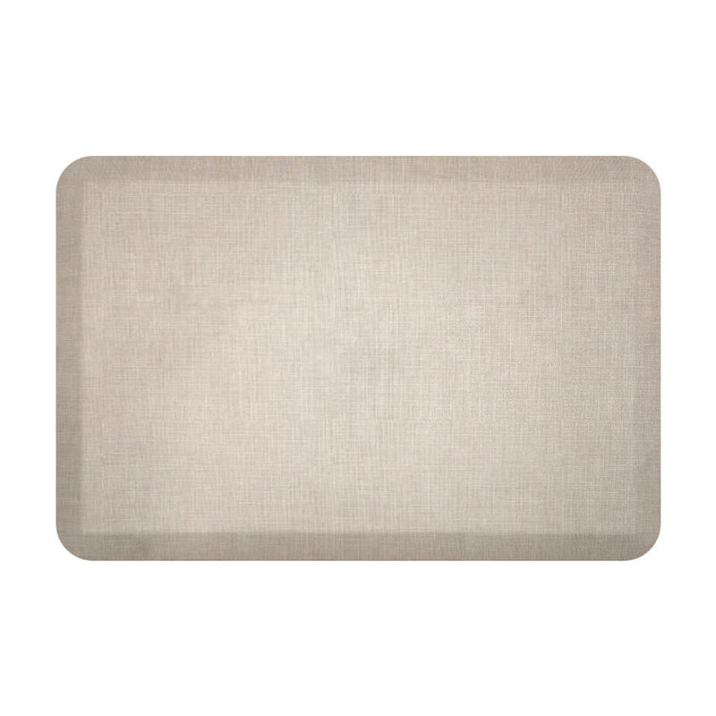 Happy Feet Linen Sand 22 in. x 32 in. Anti-Fatigue Kitchen Mat, Rectangle 1'10" x 2'8", Tan/Cream