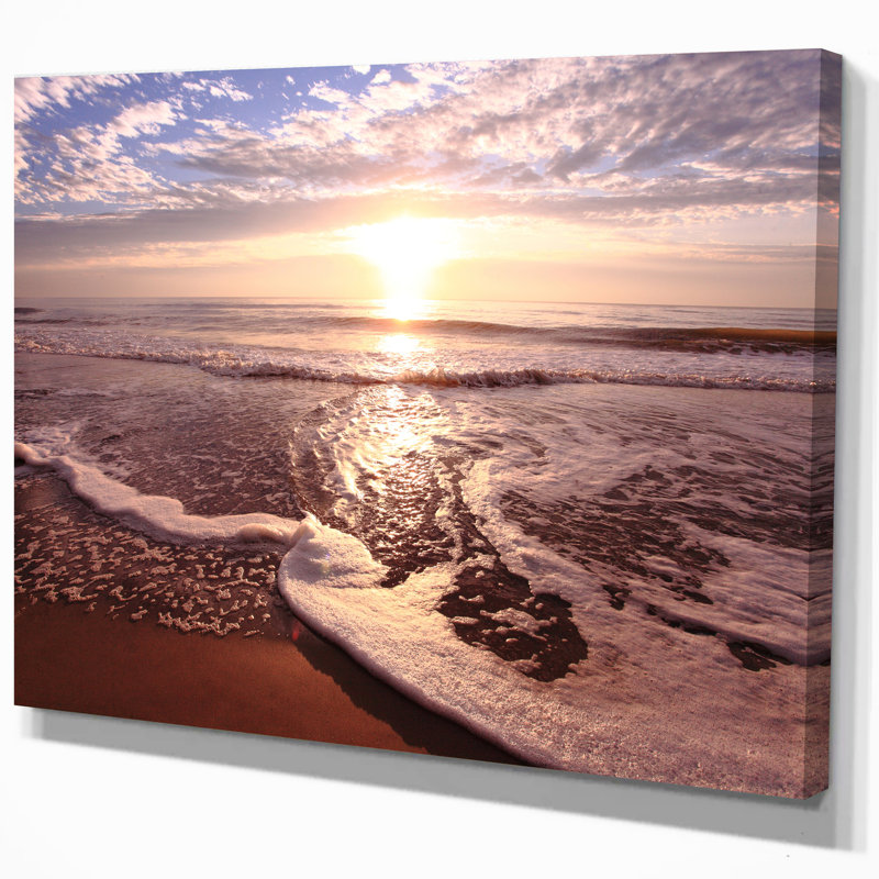 Magnifique plage, reproduction de photo sur toile tendue, H 20 po x l 20 po x P 1 po