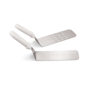 Vintage Pampered Chef Stainless Spatula 2 Piece Slotted 