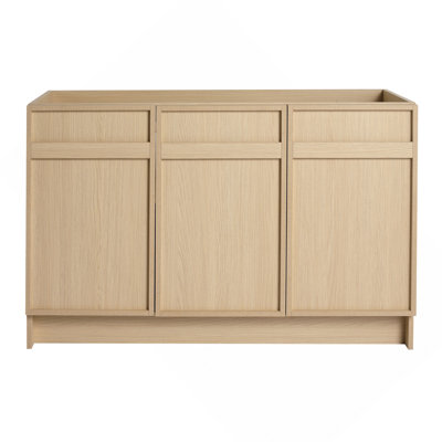 Ensemble de meuble-lavabo autoportant 48 po et 3 portes d'armoire à fermeture en douceur sans lavabo