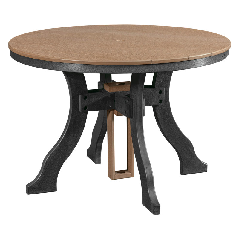 Table ronde en cèdre Rosecliff Heights, Noir, Brun