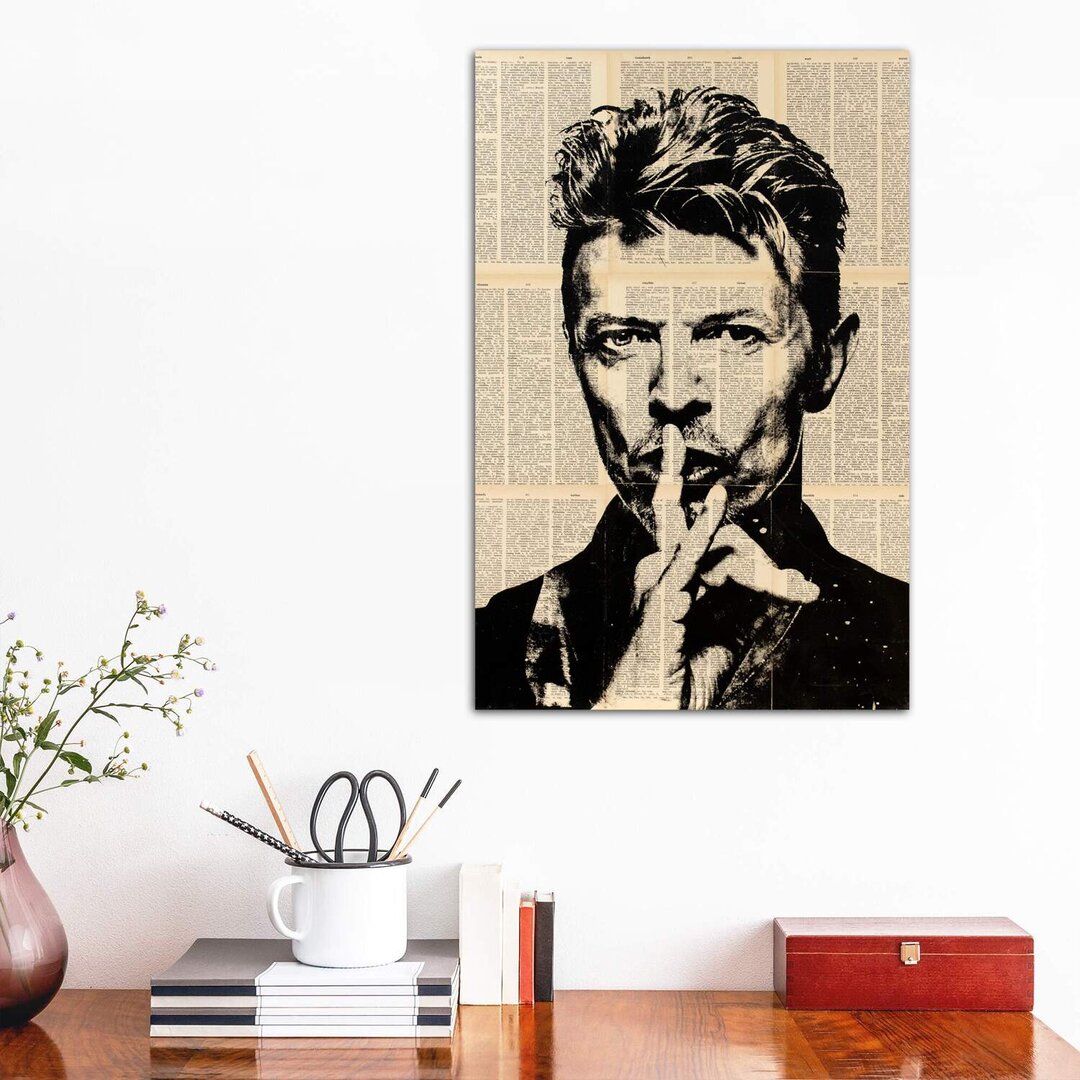 Leinwandbild - Grafikdruck „David Bowie” von Dane Shue