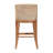 Bali & Pari Jasper Seagrass Bar Stool With Mahogany Wood Frame - Coastal Seating With Woven Wingback And Cushioned Seat For Bar Island Or Lounge, Whitewash-631833197