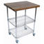 Rouge et Noir Metropolitan Wire Cart with Walnut Top
