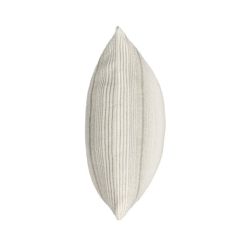 Theta 26" Linen Blend Throw Pillow, Blue, Wheat Green