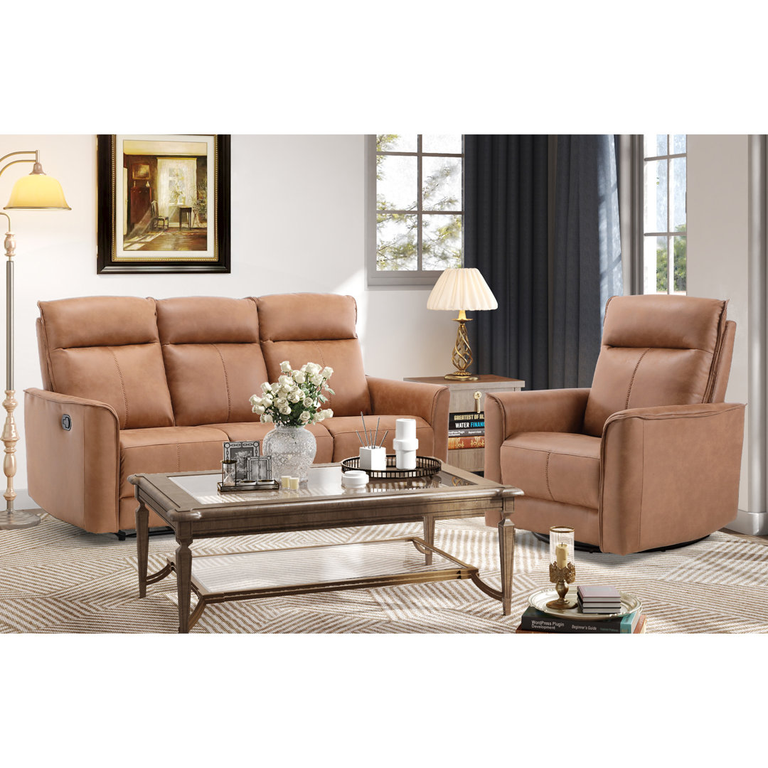 Lytchett 2-Piece Modern Comfortable Upholstered Standard Reclining Sofa Living Room Set Latitude Run®