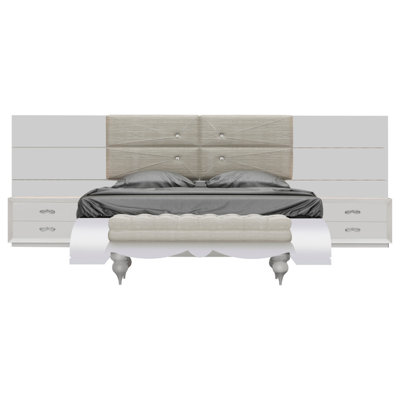 Klass 3 Piece Upholstered Bedroom Set