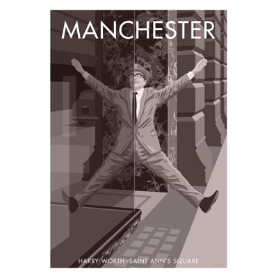 Manchester Harry Worth by Stephen Millership - Print