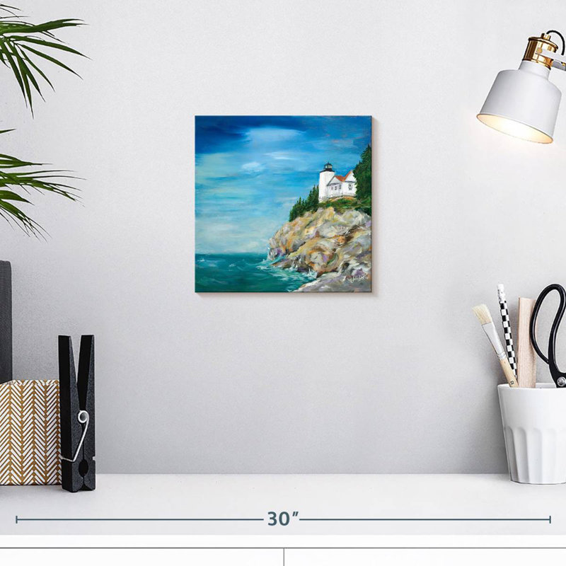 Phare d'Aletra sur la côte rocheuse II, H 10 po x l 10 po