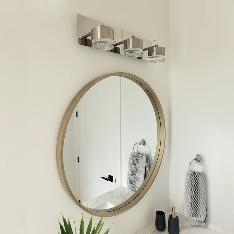 Barnsdall Dimmable LED Vanity Light, Nickel, 3
